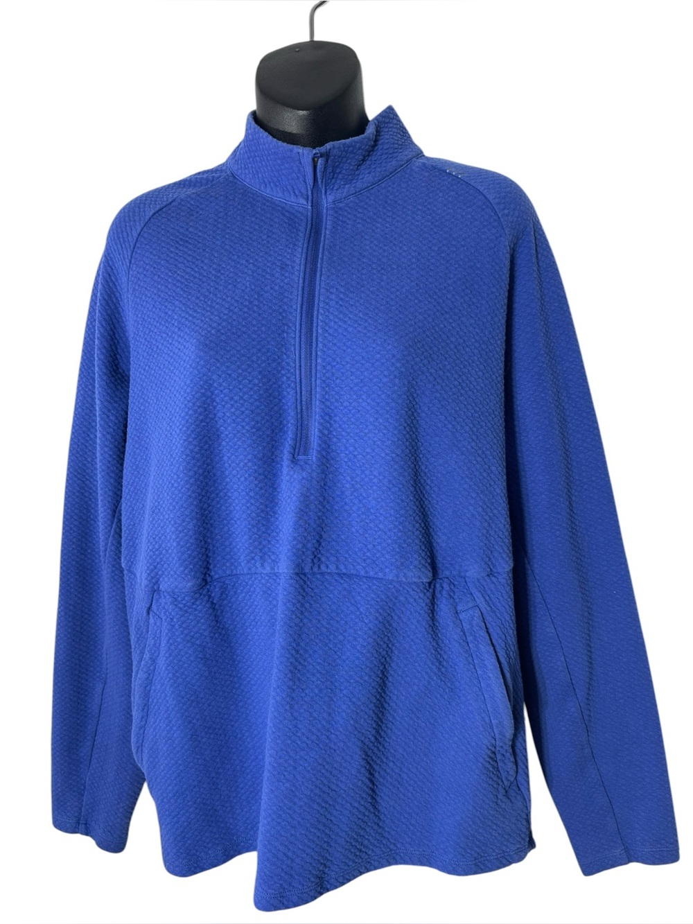 Lululemon men’s at ease half zip pullover sweater textured blue